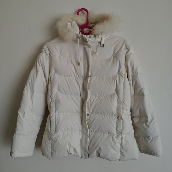Women's Puffer Jacket with Removable Fur-lined Hood - Picture 1 of 3